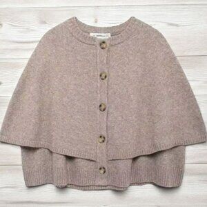 Solid Color Knitted Shawl Sweater Jacket Cape Design